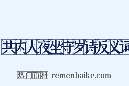 共内人夜坐守岁诗反义词是什么意思的图片